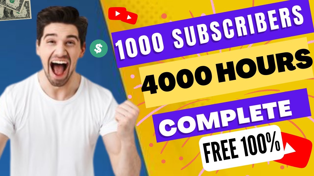 maybe! 1000 subscribers 4000h watchtime decrease with... 1000 Subscribers & 4000 Hrs Watchtime Complete Just 10 Days Real or ...