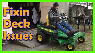 John Deere Z315E  Z Track  Correcting Deck Issues & Setup