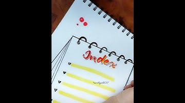 index page design 👉🌟 for school project #shorts #youtubeshorts #index #saritapatel_87