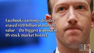 Facebook's earnings disaster erased $120 billion in value - Biggest wipeout in stock-market history Facebook's earnings disaster erased $120 billion in value - Biggest wipeout in stock-market history