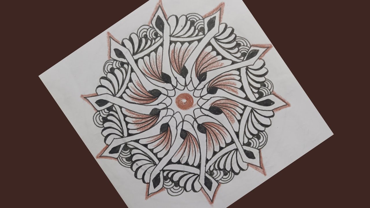 zentangle art step by step| Spiral zentangle pattern art #zentangle # ...