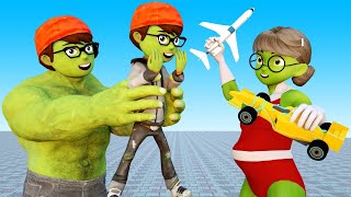 Nick Zombie Is Home Alone, Tani's Mother Gives Birth To A Baby - Scary Teacher 3D Family Fun