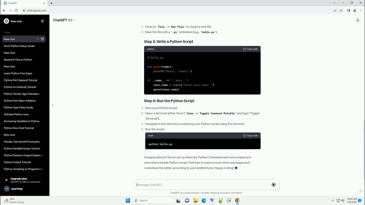 Atom text editor python 3 youtube