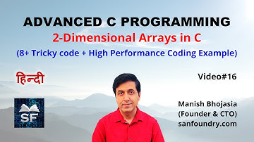 2-Dimensional Arrays in C (8+ Tricky Problem) | Hindi | Sanfoundry