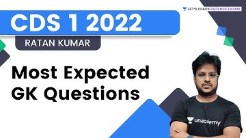 Most Expected GK Questions | CDS 1 2022 | Let