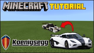 Minecraft Supercar - How To Build A 2013 Koenigsegg Agera R Minecraft Car Tutorial