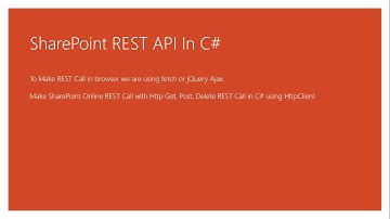 SharePoint REST API In C#