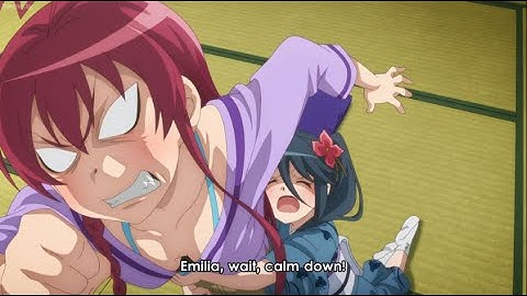 Emilia is teased for being the Bear-Slayer ~ Devil is a Part-Timer season 2 ep9