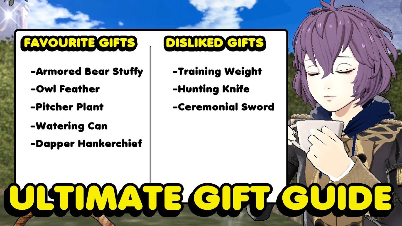 pix Fire Emblem Three Houses Gift Guide By Character all characters favourite gifts in fire emblem three houses ultimate gift guide