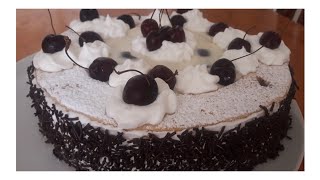 كيكة الكرز في المول العجيب بكريمة رائعة  gateau au cerises