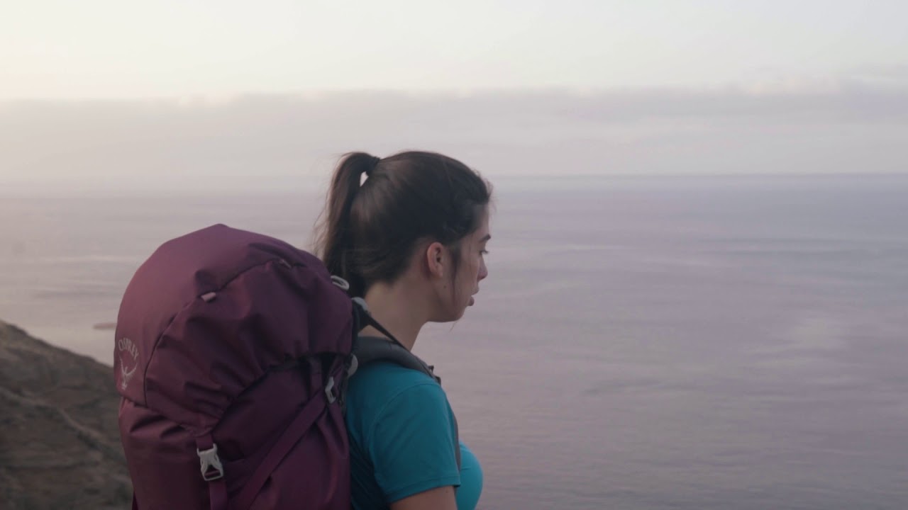 Sac à dos de randonnée femme Osprey Renn 50 - Sac à dos léger avec dos  filet tendu réglable