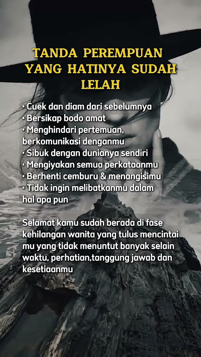 Tanda kalau perempuan sudah lelah #psikologi #inspiration #quotes #motivasi