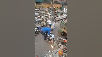 Another shrink fit. #engineering #turning #machinist #fyp #cnc #welding #fyp #fire