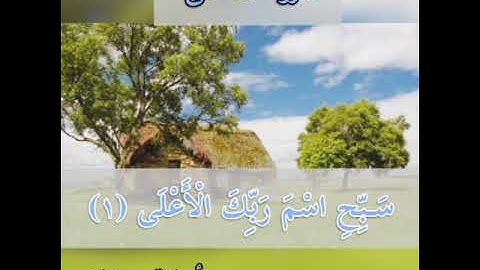 سورة الأعلى قراءة هادئة اسامه رمضان حسن