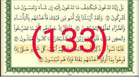 سورة الأنعام رقم الصفحة 133 مجود بصوت القارئ الشيخ أيمن سويد حفظه الله