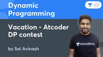 Vacation | Atcoder DP contest | L 3 | Dynamic Programming | Sai Avinash