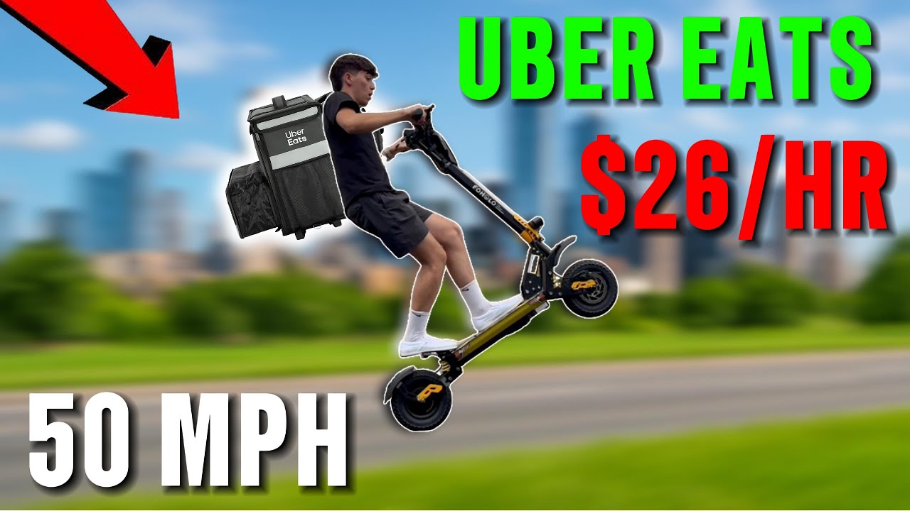 UBER EATS ON THE CHEAPEST HYPER SCOOTER! POV FOOD DELIVERY (EASY MONEY!) Ft. Foholo F15