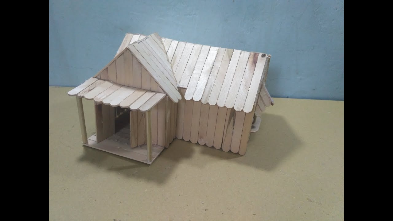  32 Cara Membuat Miniatur Rumah Tipe L Dari Stik Es Krim 