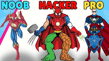 NOOB vs PRO vs HACKER in Mashup Hero