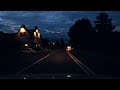 Night drive through english countryside north yorkshire to cumbria 4k