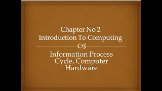 Introduction to Computing  |Chapter 1 Part B
