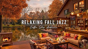 Jazz Relaxing Music at Cozy Fall Porch Ambience 🍂 Smooth Jazz Instrumental Music for Studying, Work