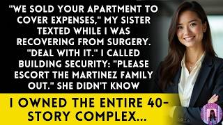 My Sister Said We Sold Your Apartment While I Was in Surgery - She Forgot I Own the Building