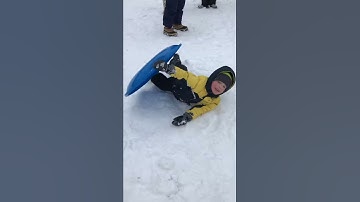 4 years old sledding