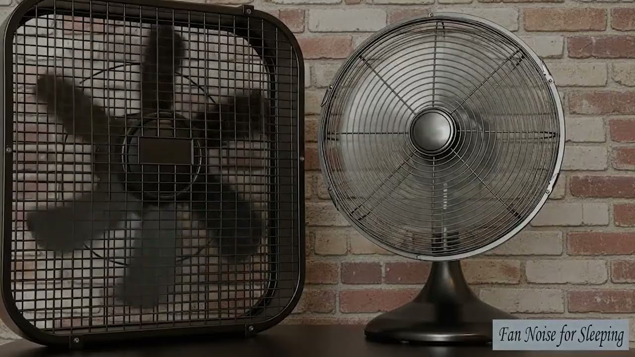BEST 2 Fan Noise with Black Screen 🌙 Fall Asleep Fast & Stay Asleep  10 Hours Deep Sleep