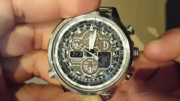 How to set Analog and Digital Dual Time Citizen Radio Controlled Navihawk Skyhawk (Caliber U68*)