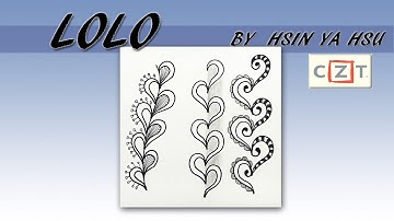 如何畫一般圖樣How to draw the Tangle Pattern LOLO
