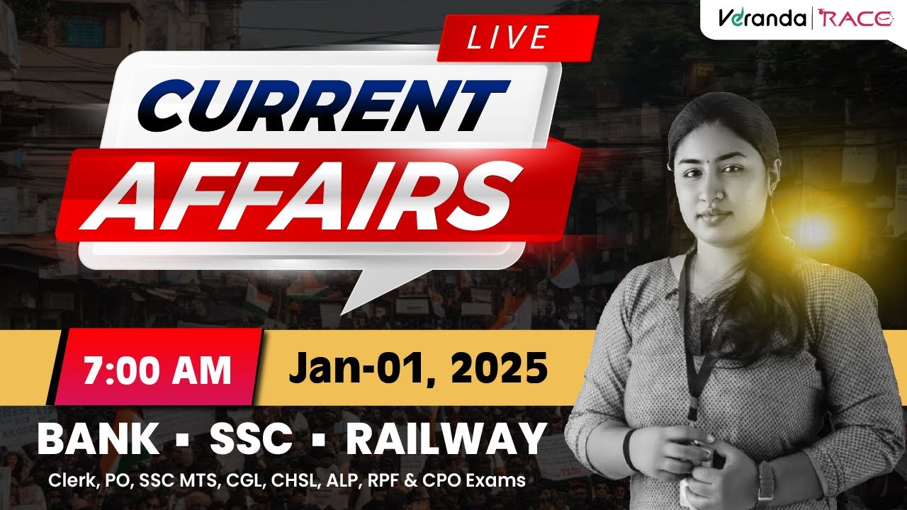 Daily Current Affairs LIVE -01 January | 07am | For Bank & SSC Exams ...
