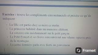 2am. Séquence 01, grammaire, les compléments circonstanciels