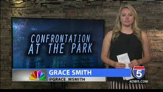 Confrontation at park between group, Daily Courier editor