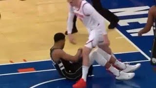 Mario Hezonja STEPS OVER Giannis after dunking on him