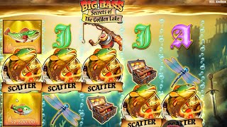 BIG BASS SECRETS OF THE GOLDEN LAKE  5 SCATTERS 20 FREE SPINS EPIC WIN BONUS BUY ONLINE CASINO SLOT screenshot 1