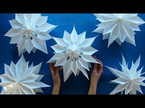 Video: Schneeflocken aus Papier machen - Gunook