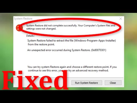 Fix - System Restore Did Not Complete Successfully. Your Computer's System Files and Settings