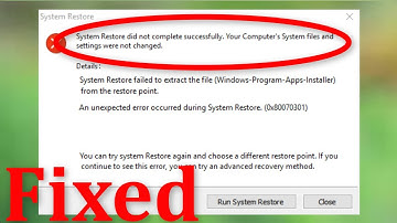 Fix - System Restore Did Not Complete Successfully. Your Computer