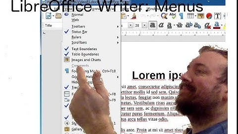 LibreOffice Writer: The menus