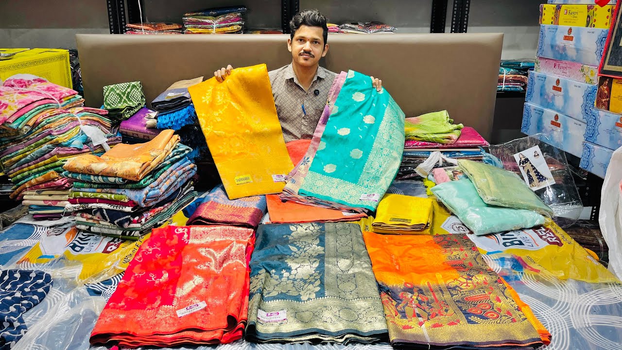 ఒరిజినల్ సిల్క్ చీరలు డైరెక్ట్ ఫ్యాక్టరీ నుండి | Surat Saree Wholesale | Silk Saree Surat | Surat