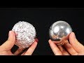 Puliendo Bola de papel Aluminio Perfecta y Brillante