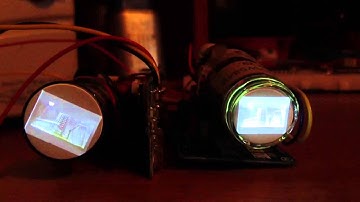 2 miniature CRT tubes composite in .