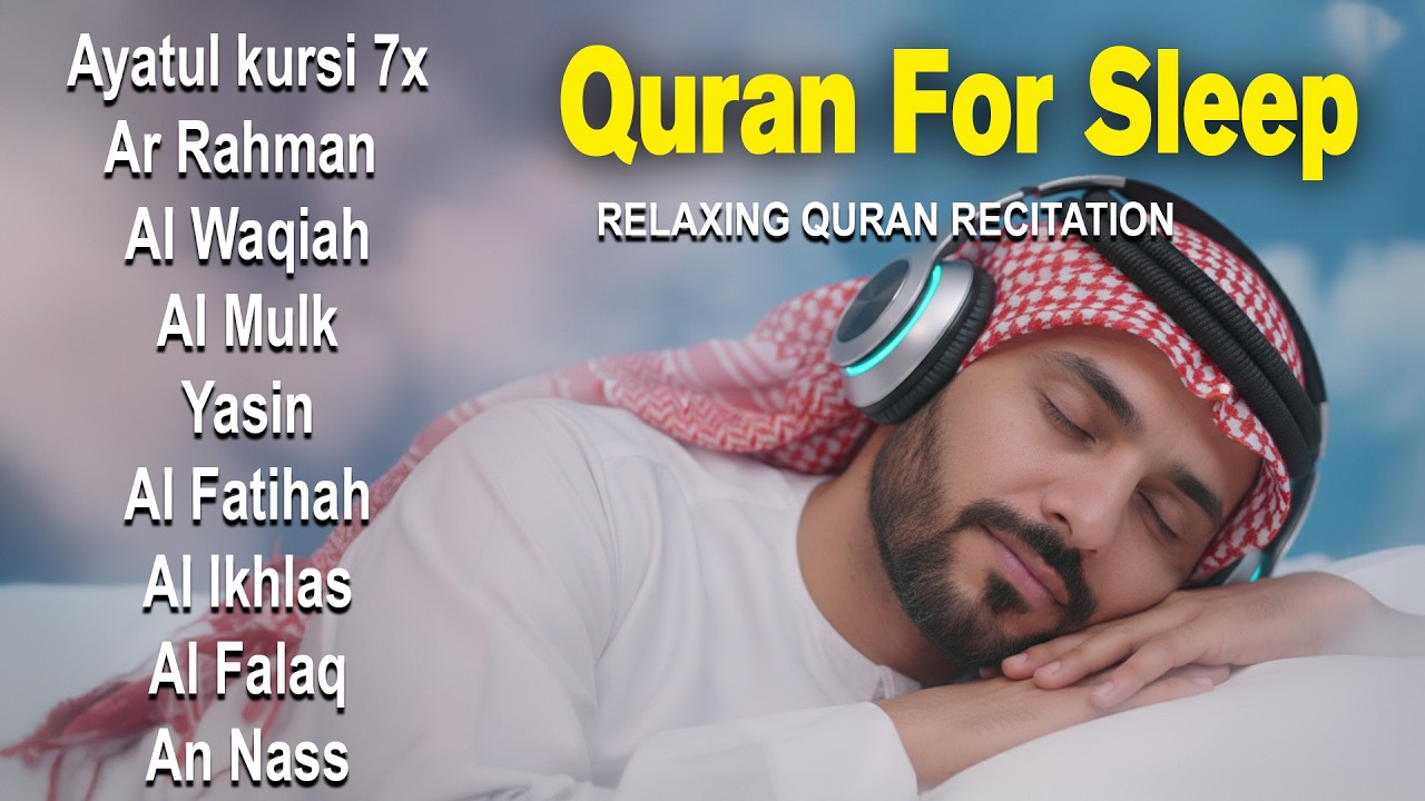 Peaceful Quran for Deep Sleep | Al-Fatiha,Ayatul Kursi,Surah Ar-Rahman, Al-Mulk, Yasin