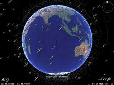 Real-time Satellites in Google Earth