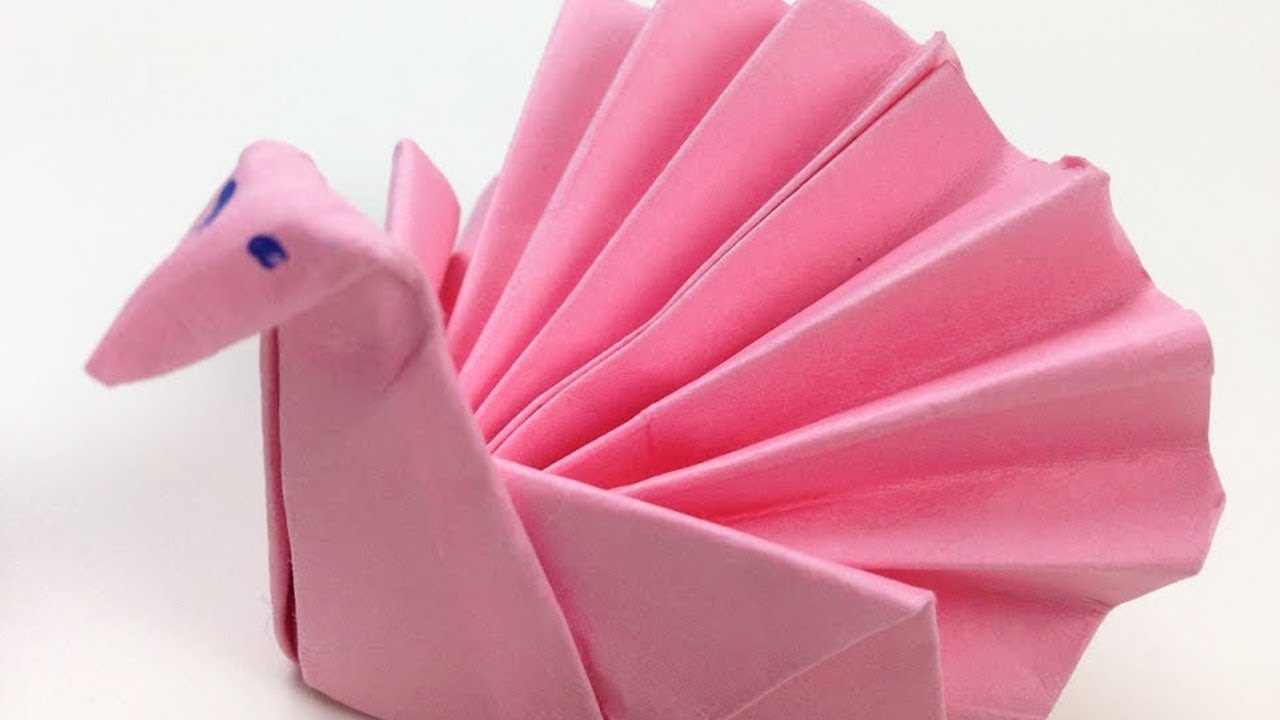 Easy Origami Peacock Out of Paper Tutorial - EasyCrafts DIY | How