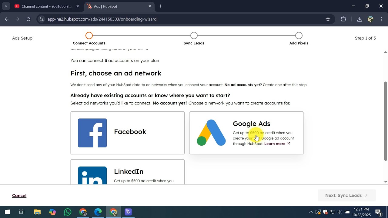 How To Integrate Hubspot With Google Ads - YouTube