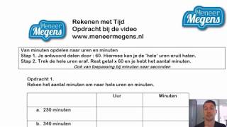 MeneerMegens: rekenvideo over het rekenen met tijd