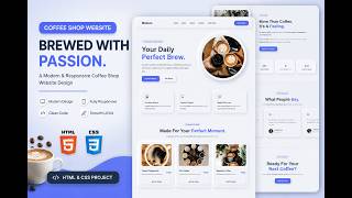 Coffee Website Part 3 ☕ | Menu Section Design in HTML & CSS | Modern Responsive Website