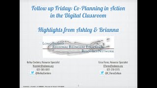 Co-Planning in Action in the Digital Classroom: Highlights from Ashley & Brianna